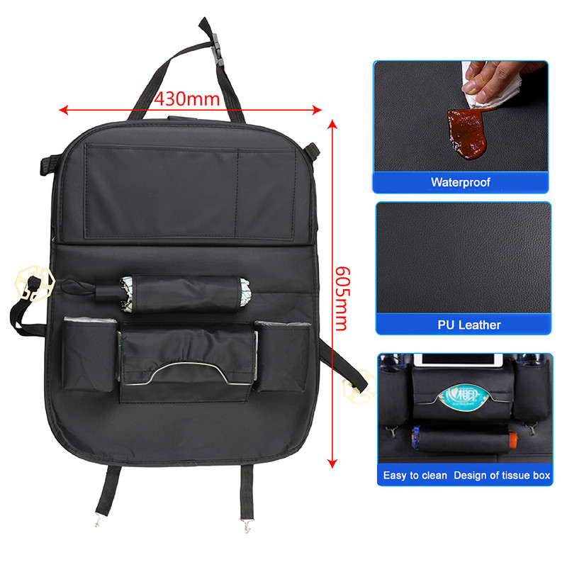 Sulankstomas automobilio sėdynės atlošas Organizatoriaus stalo padėklas vaikams Kelionėms Vaikų laikymo krepšys Apsauga Automobilio laikiklis laikymo organizatorius