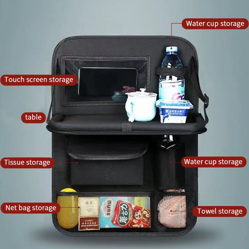 Dodatna oprema za automobile Univerzalni organizator za autosjedalice s držačem za tablet s pladnjem/skladištenje s više džepova Pospremanje unutrašnjosti automobila