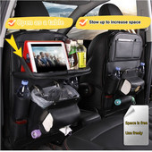 Automobilio galinės sėdynės laikiklis su jutiklinio ekrano planšetinio kompiuterio laikikliu Automatinės saugojimo kišenės, uždengiančios automobilio sėdynės nugaros apsaugos, skirtos kelionėms vaikams