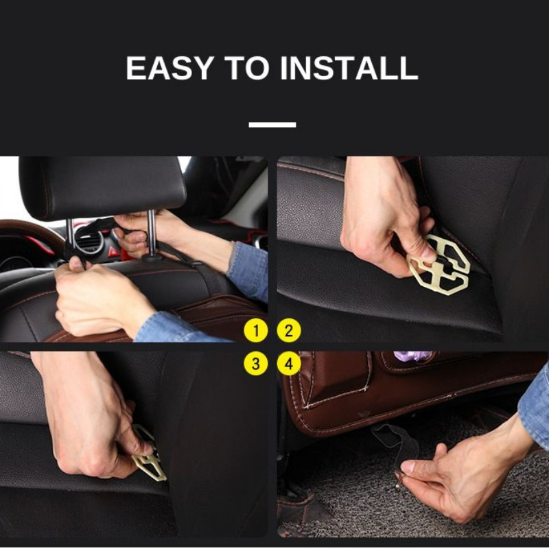 Automobilio galinės sėdynės laikiklis su jutiklinio ekrano planšetinio kompiuterio laikikliu Automatinės saugojimo kišenės, uždengiančios automobilio sėdynės nugaros apsaugos, skirtos kelionėms vaikams