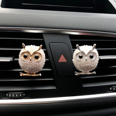 Új autótartozékok Gyöngybagoly Autódekoráció Autós Légfrissítő Auto Outlet Parfüm Clip Autó Aroma Diffúzor Autó Díszek Ajándékok