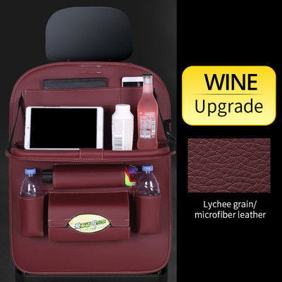 Automobilio užpakalinės sėdynės laikymo krepšys su sulankstomu stalo dėklu planšetinio kompiuterio laikikliu servetėlės automatinio nugaros sėdynės krepšio apsaugos priedai