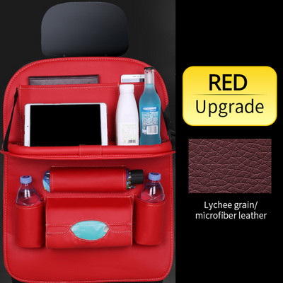 Automobilio užpakalinės sėdynės laikymo krepšys su sulankstomu stalo dėklu planšetinio kompiuterio laikikliu servetėlės automatinio nugaros sėdynės krepšio apsaugos priedai