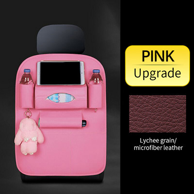 Automobilio užpakalinės sėdynės laikymo krepšys su sulankstomu stalo dėklu planšetinio kompiuterio laikikliu servetėlės automatinio nugaros sėdynės krepšio apsaugos priedai