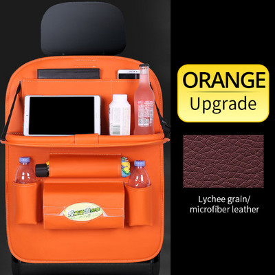 Automobilio užpakalinės sėdynės laikymo krepšys su sulankstomu stalo dėklu planšetinio kompiuterio laikikliu servetėlės automatinio nugaros sėdynės krepšio apsaugos priedai