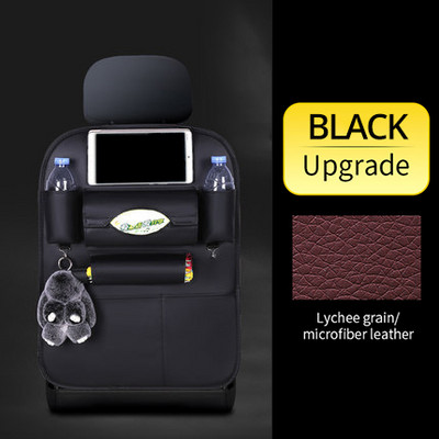 Automobilio užpakalinės sėdynės laikymo krepšys su sulankstomu stalo dėklu planšetinio kompiuterio laikikliu servetėlės automatinio nugaros sėdynės krepšio apsaugos priedai