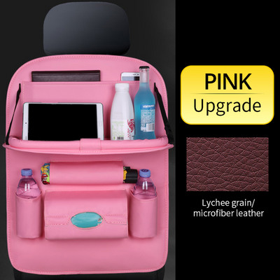 Automobilio užpakalinės sėdynės laikymo krepšys su sulankstomu stalo dėklu planšetinio kompiuterio laikikliu servetėlės automatinio nugaros sėdynės krepšio apsaugos priedai