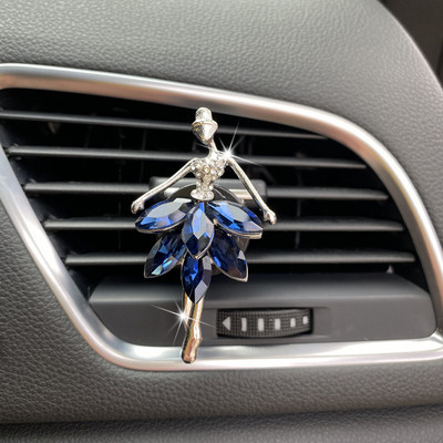 Crystal Ballet Girl Car Perfume Car Air Conditioner Air Vent Perfume Clip Αξεσουάρ αυτοκινήτου Αξεσουάρ Εσωτερικού Αυτοκινήτου Διακόσμηση Αξεσουάρ