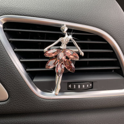 Crystal Ballet Girl Car Perfume Car Air Conditioner Air Vent Perfume Clip Αξεσουάρ αυτοκινήτου Αξεσουάρ Εσωτερικού Αυτοκινήτου Διακόσμηση Αξεσουάρ