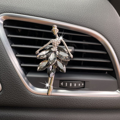 Crystal Ballet Girl Car Perfume Car Air Conditioner Air Vent Perfume Clip Αξεσουάρ αυτοκινήτου Αξεσουάρ Εσωτερικού Αυτοκινήτου Διακόσμηση Αξεσουάρ
