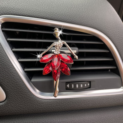 Crystal Ballet Girl Car Perfume Car Air Conditioner Air Vent Perfume Clip Αξεσουάρ αυτοκινήτου Αξεσουάρ Εσωτερικού Αυτοκινήτου Διακόσμηση Αξεσουάρ