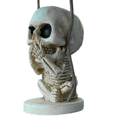 Kaukolės automobilio pakabukas Helovino siūbuojantis galinio vaizdo veidrodinis pakabukas automobilio pakabukas interjeras galinio vaizdo veidrodis žavus automobilio priedai