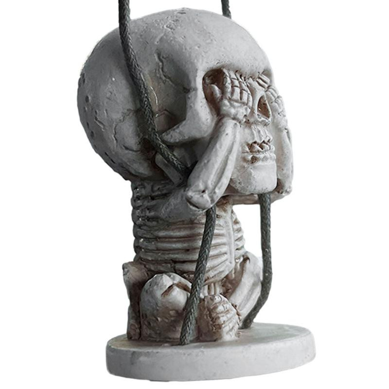 Kaukolės automobilio pakabukas Helovino siūbuojantis galinio vaizdo veidrodinis pakabukas automobilio pakabukas interjeras galinio vaizdo veidrodis žavus automobilio priedai