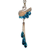 Autóbűvek Red Diamond Swan Crystal autós hátsó nézet tükör medál Bling autós kiegészítők nőknek Férfi Autók Belső Deco