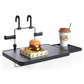 Sulankstomas automobilio sėdynės atlošo padėklas maistui valgomojo gėrimo ir nešiojamojo kompiuterio stalui Nešiojamas pakabinamas automobilio vairo stalas juodas