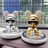 Crystal Creative animacinių filmų lėlė Mielas meškiukas Automobilio papuošalai Centrinė konsolė Vidaus apdaila Priedai Automobilių kvepalai Dovanos