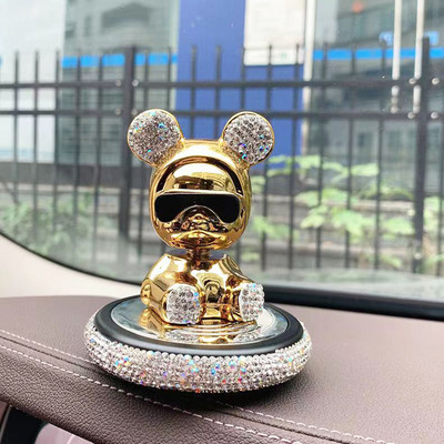 Crystal Creative animacinių filmų lėlė Mielas meškiukas Automobilio papuošalai Centrinė konsolė Vidaus apdaila Priedai Automobilių kvepalai Dovanos