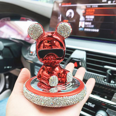 Crystal Creative animacinių filmų lėlė Mielas meškiukas Automobilio papuošalai Centrinė konsolė Vidaus apdaila Priedai Automobilių kvepalai Dovanos