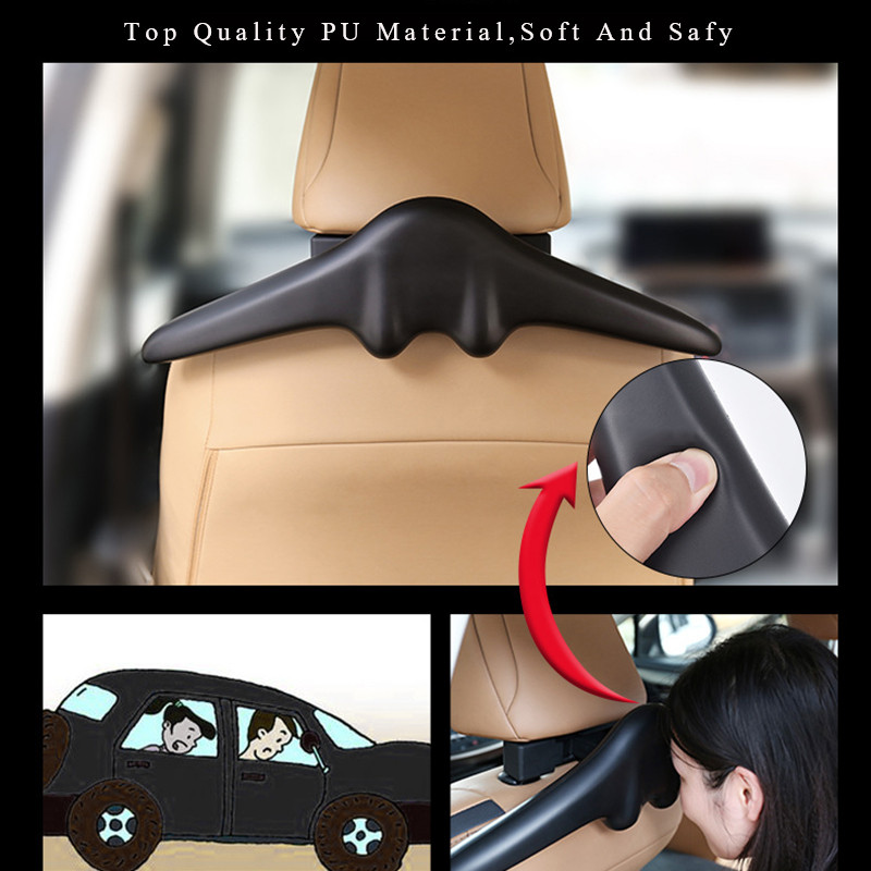 Aukščiausios kokybės automobilio paltų pakabos PU odinės pakabos kostiumui, palto striukei, galinės sėdynės galvos atramai, drabužių kabyklai, pakabinimui