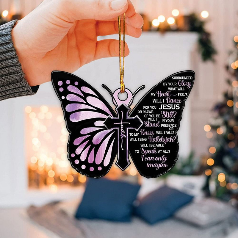 2db Butterfly Cross függő dekoráció autóhoz napraforgó pillangó autós bűbáj Hátulsó tükör Kiegészítők Autóbelső medál
