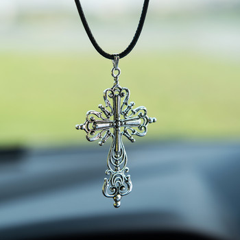 Bemost μενταγιόν αυτοκινήτου Jesus Crucifix Cross Κρεμαστά στολίδια Αυτοκίνητα Διακόσμηση ανάρτησης καθρέφτη οπισθοπορείας Δώρα στυλ αυτοκινήτου