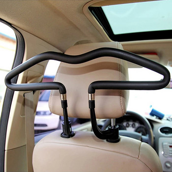 Закачалка за столче за кола от неръждаема стомана Многофункционална закачалка за кола за яке, яке, съвместимо за автомобили с решетки за облегалка за глава