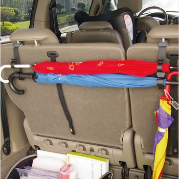 Υπερηχητικό Universal πολλαπλών λειτουργιών 4 σε 1 Πλαστικό διπλό άγκιστρο ομπρέλας Κρεμάστρα ομπρέλας βάση στήριξης RV SUV MPV Αξεσουάρ αυτοκινήτου