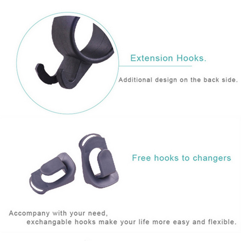 Υπερηχητικό Universal πολλαπλών λειτουργιών 4 σε 1 Πλαστικό διπλό άγκιστρο ομπρέλας Κρεμάστρα ομπρέλας βάση στήριξης RV SUV MPV Αξεσουάρ αυτοκινήτου