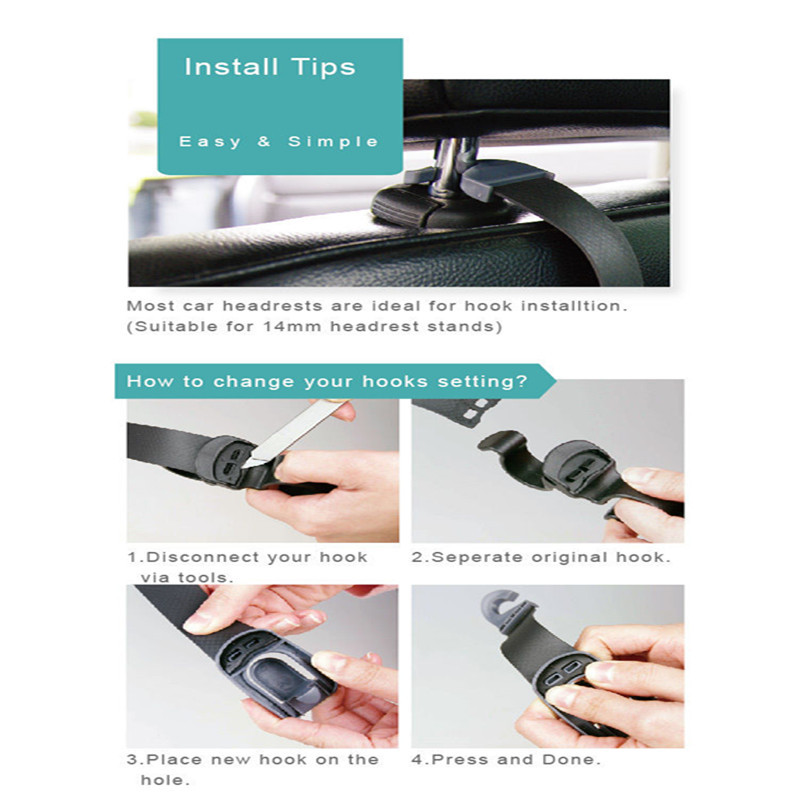 Υπερηχητικό Universal πολλαπλών λειτουργιών 4 σε 1 Πλαστικό διπλό άγκιστρο ομπρέλας Κρεμάστρα ομπρέλας βάση στήριξης RV SUV MPV Αξεσουάρ αυτοκινήτου