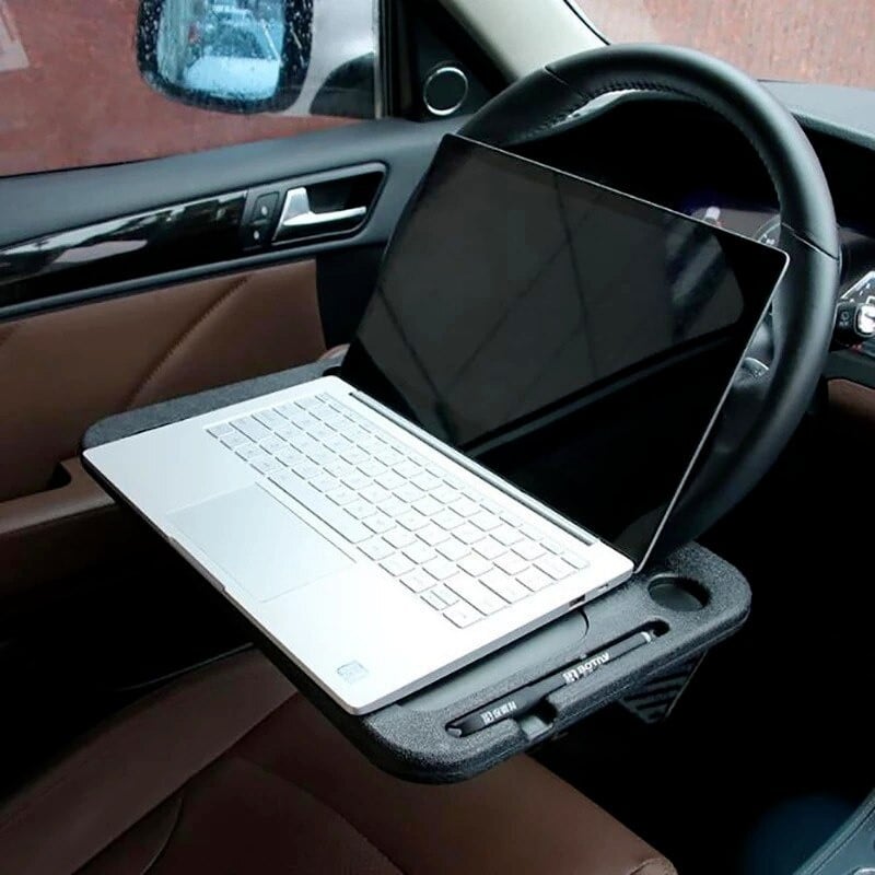 Autós univerzális laptop állvány étel és ital állvány asztali kormánykerék tálca asztali állvány autó belső kiegészítők