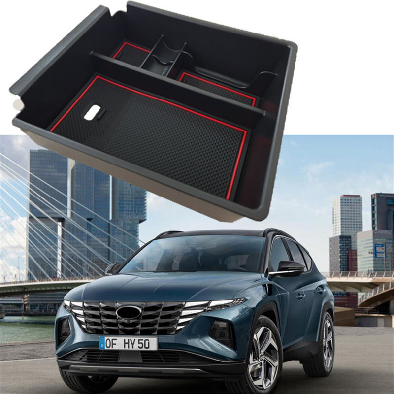 Δίσκος οργάνωσης κεντρικής κονσόλας για Hyundai Tucson NX4 Limited 2022 Κεντρικό υποβραχιόνιο αυτοκινήτου ABS δευτερεύον κουτί αποθήκευσης
