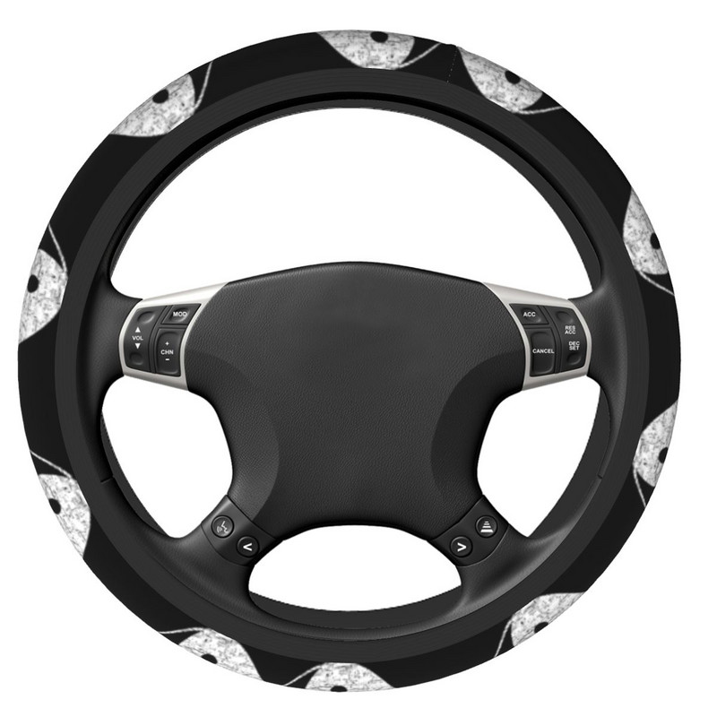 Tai Chi Yin és Yang autó kormánykerék burkolata 38 cm csúszásgátló harcművészeti Kung Fu Elastische autóstílusú belső kiegészítők