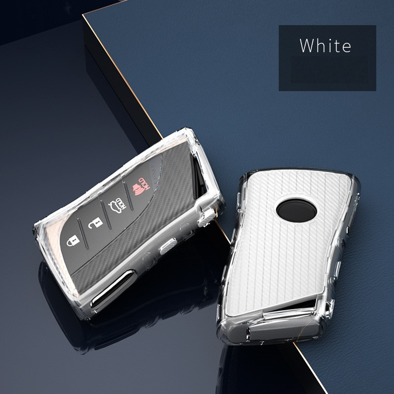 Ugljični stil TPU navlaka za ključeve, navlaka za ključeve za Lexus ES300h ES350 ES200 ES260 LS350 LS500h 2018 2019 2020 Fob ključ za automobile