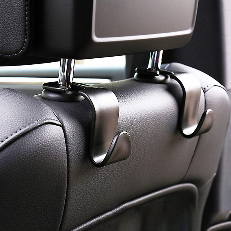 4PCS Naslon za glavu automobila Kuka za stražnje sjedalo Univerzalni organizator za naslon sjedala vozila Vješalica Ručna torbica Kaput Torba za kupovinu Držač stvari