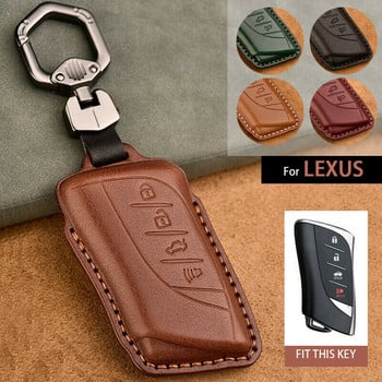 Γνήσιο δερμάτινο κάλυμμα θήκης κλειδιού τηλεχειριστηρίου με 4 κουμπιά για Lexus ES UX NX LC500 UX200 ES350 UX200 LS500 LS500H LC500h ES300h
