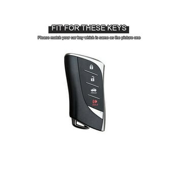 Γνήσιο δερμάτινο κάλυμμα θήκης κλειδιού τηλεχειριστηρίου με 4 κουμπιά για Lexus ES UX NX LC500 UX200 ES350 UX200 LS500 LS500H LC500h ES300h