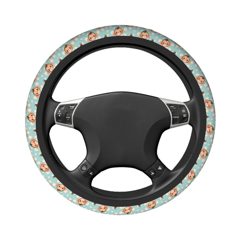 37-38 Husa Volan Auto Maimuta Colorata Animal Decorare Auto Universala Accesoriu Auto Moda