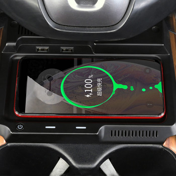 15W QI безжично зарядно за кола, бързо зарядно за телефон, зареждаща плоча, държач за зареждане на панел за Honda CRV 2017 2018 2019 2020