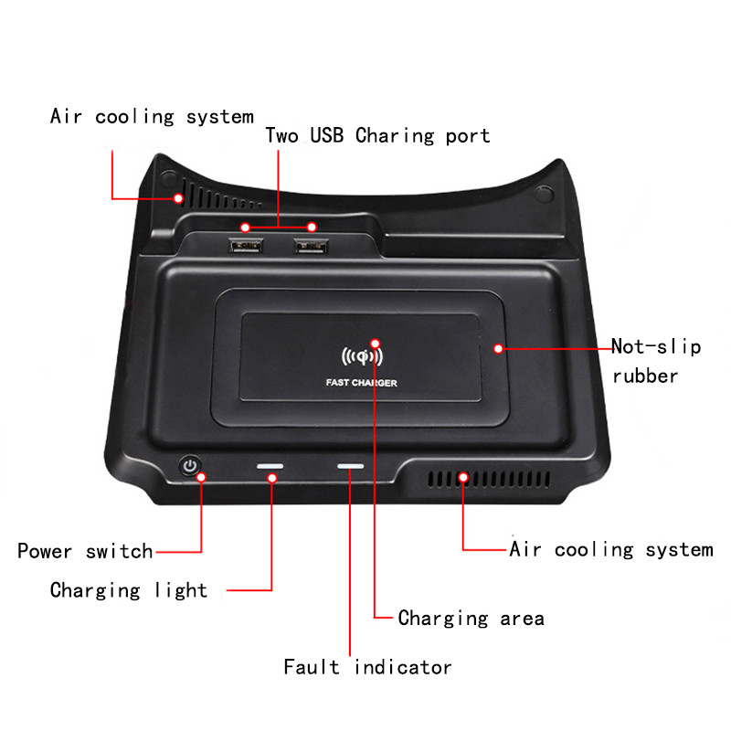 15W QI bežični punjač za automobil brzi telefonski punjač ploča za punjenje ploča držač za punjenje za Honda CRV 2017 2018 2019 2020