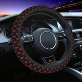 Cool Skull Car Kormánykerék burkolat 37-38 Csúszásgátló piros Elastische autóstílusú belső kiegészítők