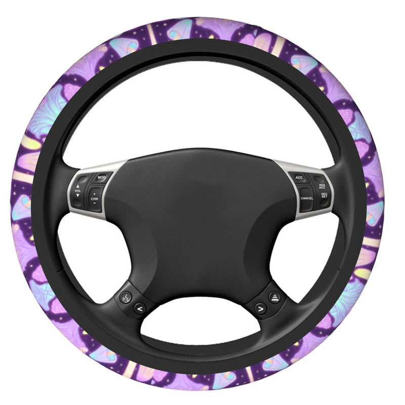 Spooky Psychedelic Mushroom Hunt Navlaka za upravljač automobila 37-38 Soft Šareni Fantasy Šareni dodaci za interijer u stilu automobila