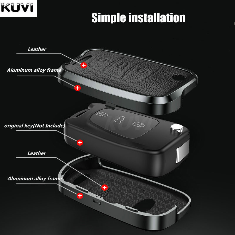 Kućište za ključeve od legure automobila Poklopac Shell Fob za KIA Rio 3 Soul Optima Ceed K2 K5 Cerato Sportage za Hyundai Elantra Accent i20 i30 ix35