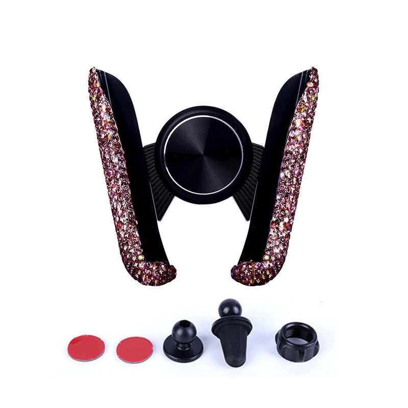 Θήκη τηλεφώνου αυτοκινήτου Γυναικεία Διαμαντένια κρύσταλλα Κλιπ στήριξης αεραγωγού αυτοκινήτου Βάση βάσης κινητού τηλεφώνου σε στήριγμα αυτοκινήτου Εσωτερικά αξεσουάρ