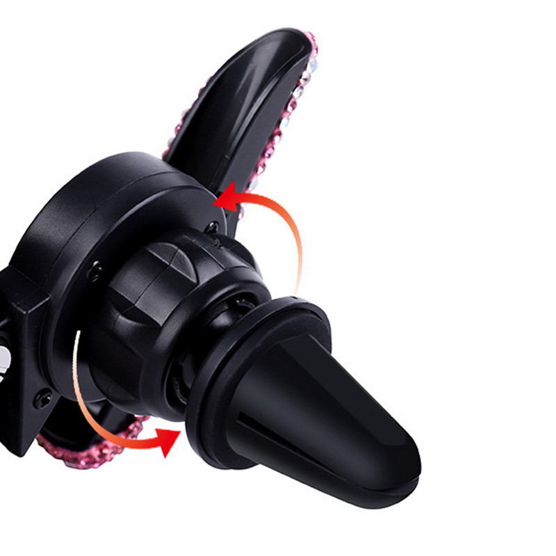 Θήκη τηλεφώνου αυτοκινήτου Γυναικεία Διαμαντένια κρύσταλλα Κλιπ στήριξης αεραγωγού αυτοκινήτου Βάση βάσης κινητού τηλεφώνου σε στήριγμα αυτοκινήτου Εσωτερικά αξεσουάρ