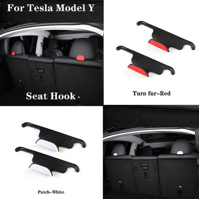 Tesla Model Y automašīnas sēdekļa galvas balsta mēteļa āķa pakaramā turētāja aksesuāri 2gab