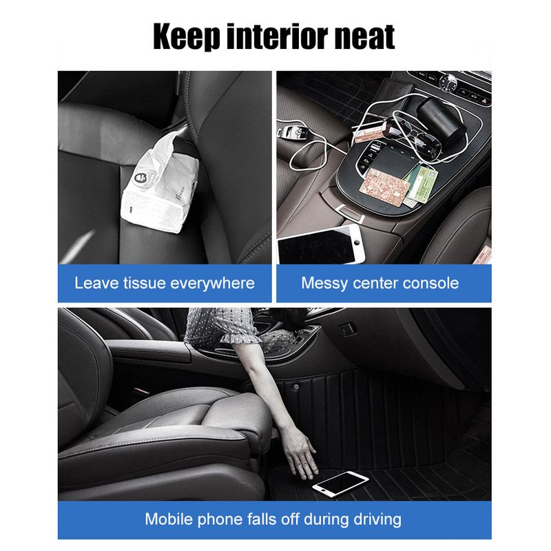 Autóbelső Selyemkendő Pohártartó Többfunkciós Tároló Doboz Vízpohártartók Auto Kartámasz Tárolódoboz Autóbelső Szervező