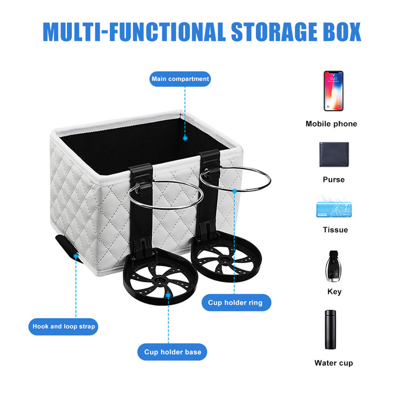 Autóbelső Selyemkendő Pohártartó Többfunkciós Tároló Doboz Vízpohártartók Auto Kartámasz Tárolódoboz Autóbelső Szervező