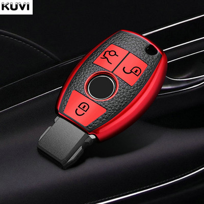 Promotivna kožna TPU futrola za ključeve automobila Shell Fob za Mercedes Benz ABCES klasu W204 W205 W212 W213 W176 GLC CLA AMG W177