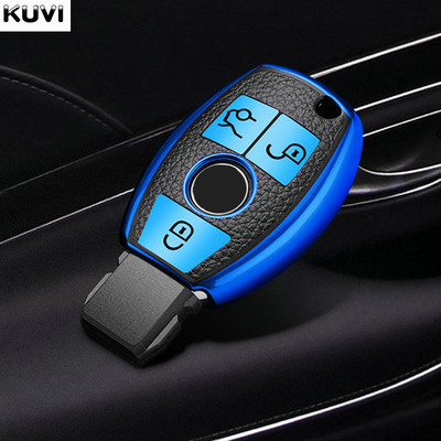 Promotivna kožna TPU futrola za ključeve automobila Shell Fob za Mercedes Benz ABCES klasu W204 W205 W212 W213 W176 GLC CLA AMG W177