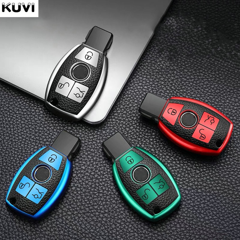 Promotivna kožna TPU futrola za ključeve automobila Shell Fob za Mercedes Benz ABCES klasu W204 W205 W212 W213 W176 GLC CLA AMG W177